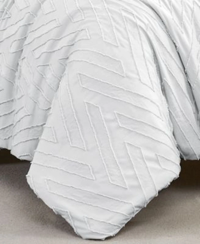 Southshore Fine Linens Chevron Clipped Jacquard Comforter Set