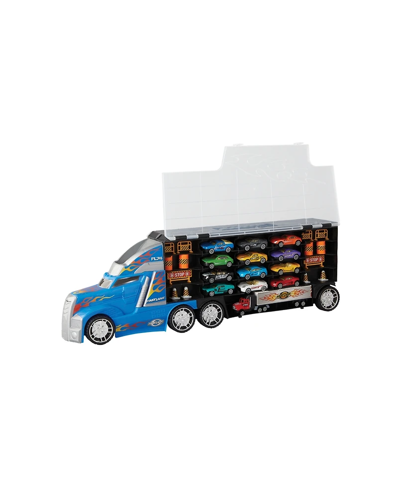 Truck Carry Case with 12 diecast vehicles and 14 accessories, Created for You by Toys R Us