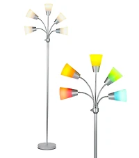 Medusa Modern 78" Led 5-Light Floor Lamp with Interchangeable Shades