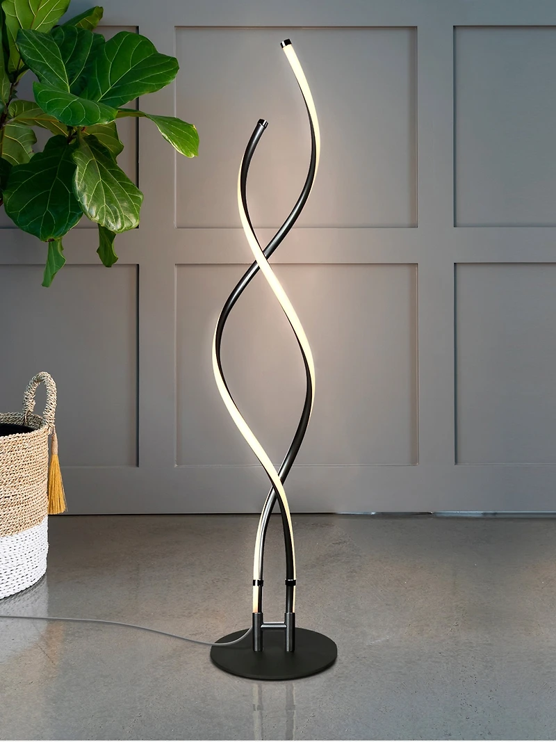 Embrace 60" Led Spiral 2-in-1 Floor or Table Lamp