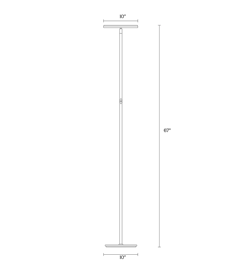 Sky Flux 67" Led Floor Lamp with 3 Color Temperature Options
