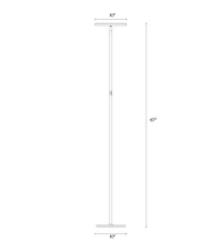 Sky Flux 67" Led Floor Lamp with 3 Color Temperature Options