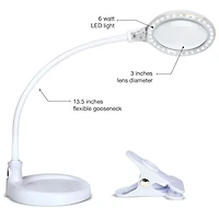 Brightech Lightview Flex Led 2-in-1 Magnifier Desk Lamp - (1.75x) 3 Diopter