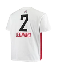 Men's Fanatics Kawhi Leonard White La Clippers Big and Tall Yoke T-shirt
