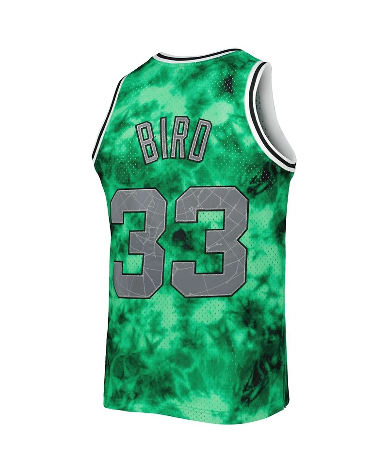 Men's Mitchell & Ness Larry Bird Kelly Green Boston Celtics 1985-86 Galaxy Swingman Jersey