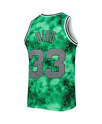 Men's Mitchell & Ness Larry Bird Kelly Green Boston Celtics 1985-86 Galaxy Swingman Jersey
