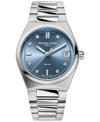 Frederique Constant Women's Swiss Highlife Diamond (1/20 ct. t.w.) Stainless Steel Bracelet Watch 31mm