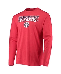 Men's Concepts Sport Navy, Red Washington Wizards Long Sleeve T-Shirt & Pants Sleep Set