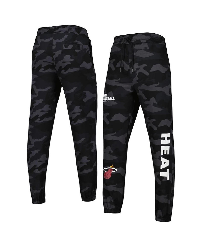 Men's New Era Black, Camo Miami Heat Tonal Joggers