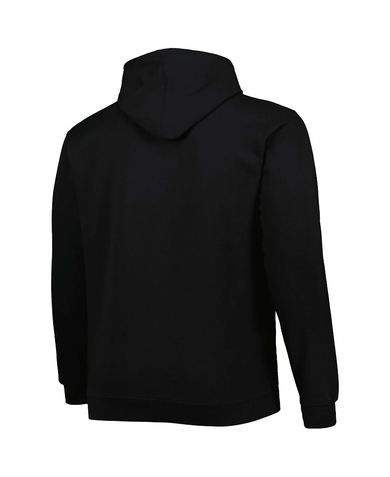 Men's Black Toronto Raptors Big and Tall Heart and Soul Pullover Hoodie