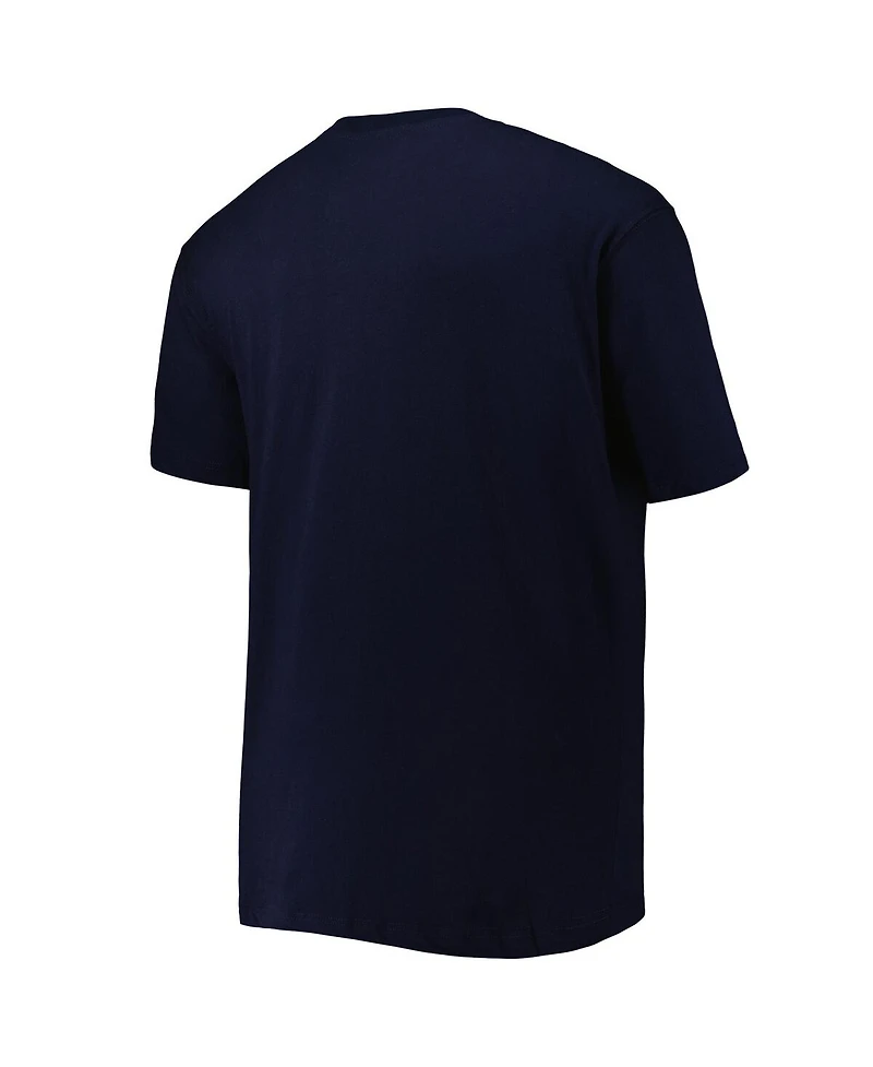 Men's Navy Dallas Mavericks Big and Tall Heart Soul T-shirt