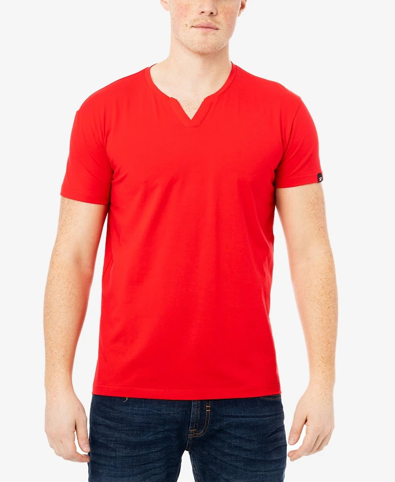 X-Ray Men's Basic Notch Neck Short Sleeve T-shirt