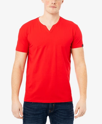 X-Ray Men's Basic Notch Neck Short Sleeve T-shirt