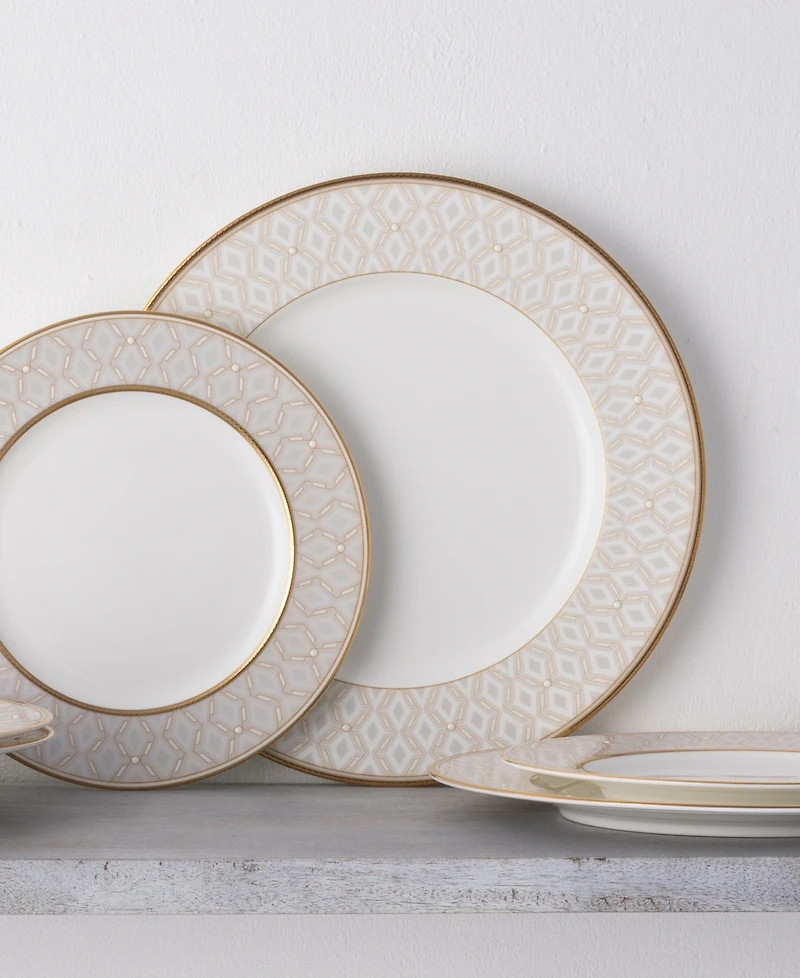 Noritake Noble Pearl Set Of 4 Dinner Plates, 11"