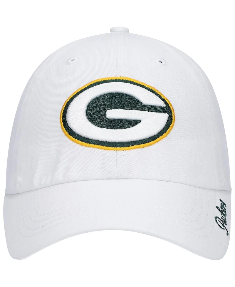 Women's '47 White Green Bay Packers Miata Clean Up Logo Adjustable Hat