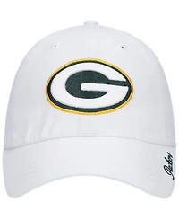 Women's '47 White Green Bay Packers Miata Clean Up Logo Adjustable Hat