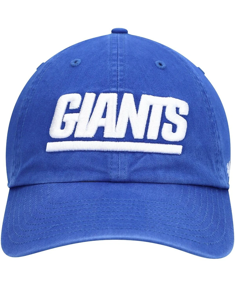 Men's '47 Royal New York Giants Clean Up Script Adjustable Hat
