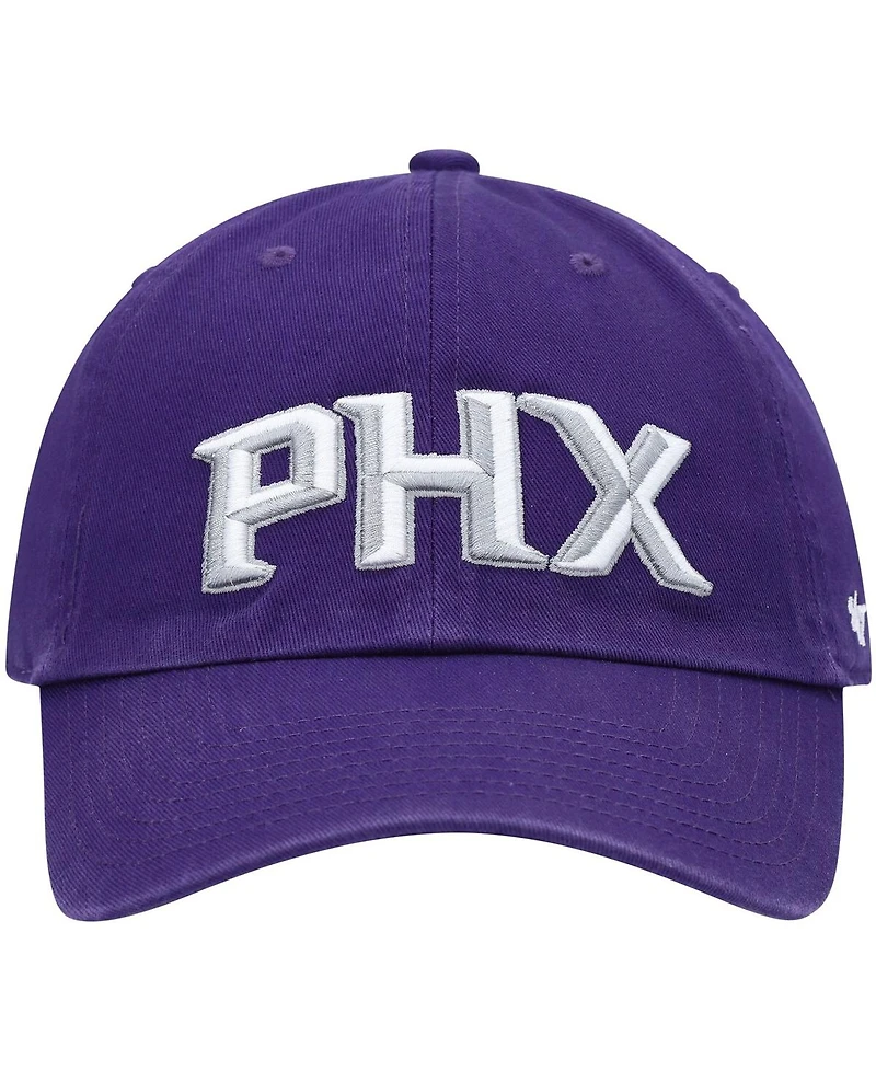 Men's '47 Brand Purple Phoenix Suns Clean Up Wordmark Adjustable Hat