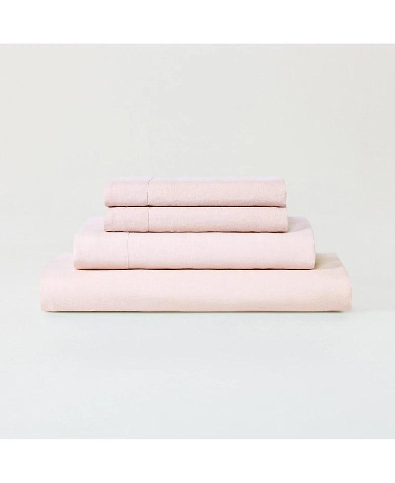 Sijo Luxeweave Linen Sheet Set, Queen (Includes 1 Fitted 60x80x16, Flat 92x104 & 2 Pillowcases 20x29)