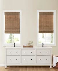 Madison Park Bamboo Light Filtering Roman Shade, Single Panel for Bedroom, light filtering 100% Natural bamboo window Roman Shades for Living Room, Wi