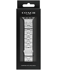 Coach Stainless Steel Crystal Bracelet Apple Watch, 38, 40, 41mm