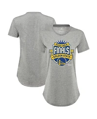 Women's Sportiqe Gray Golden State Warriors 2022 Nba Finals Crest Phoebe T-shirt