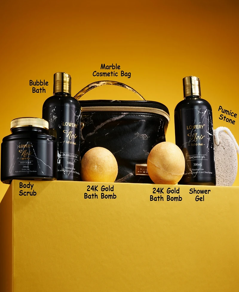 Lovery 7-Pc. Noir Luxury Body-Care Gift Set