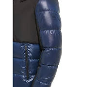 Kenneth Cole Men's Colorblock Mixed-Media Puffer Jacket