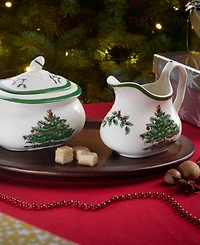 Spode Christmas Tree Sugar and Creamer Set, 3 Pieces
