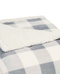 Eddie Bauer Mountain Plaid Ultra Soft Plush Fleece Reversible Blanket, Full/Queen