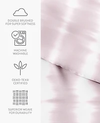 Kaycie Gray Linear Tie Dye 3-Pc. Duvet Cover Set