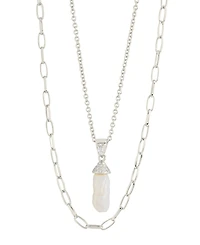 Sterling Forever Cubic Zirconia Nerissa Layered Necklace