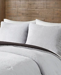 Madison Park Sawyer Faux-Fur 3-Pc. Comforter Set, Full/Queen