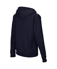 Women's Navy Michigan Wolverines Arch and Logo 1 Pullover Hoodie