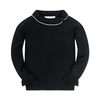 Hope & Henry Baby Girls Long Sleeve Ruffle Cuff Collar Sweater