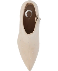 Journee Collection Women's Rossia Stud Embellished Pointed Toe Kitten Heel Dress Booties