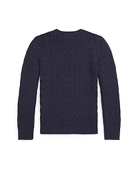 Polo Ralph Lauren Big Boys Cable- Knit Crewneck Sweater