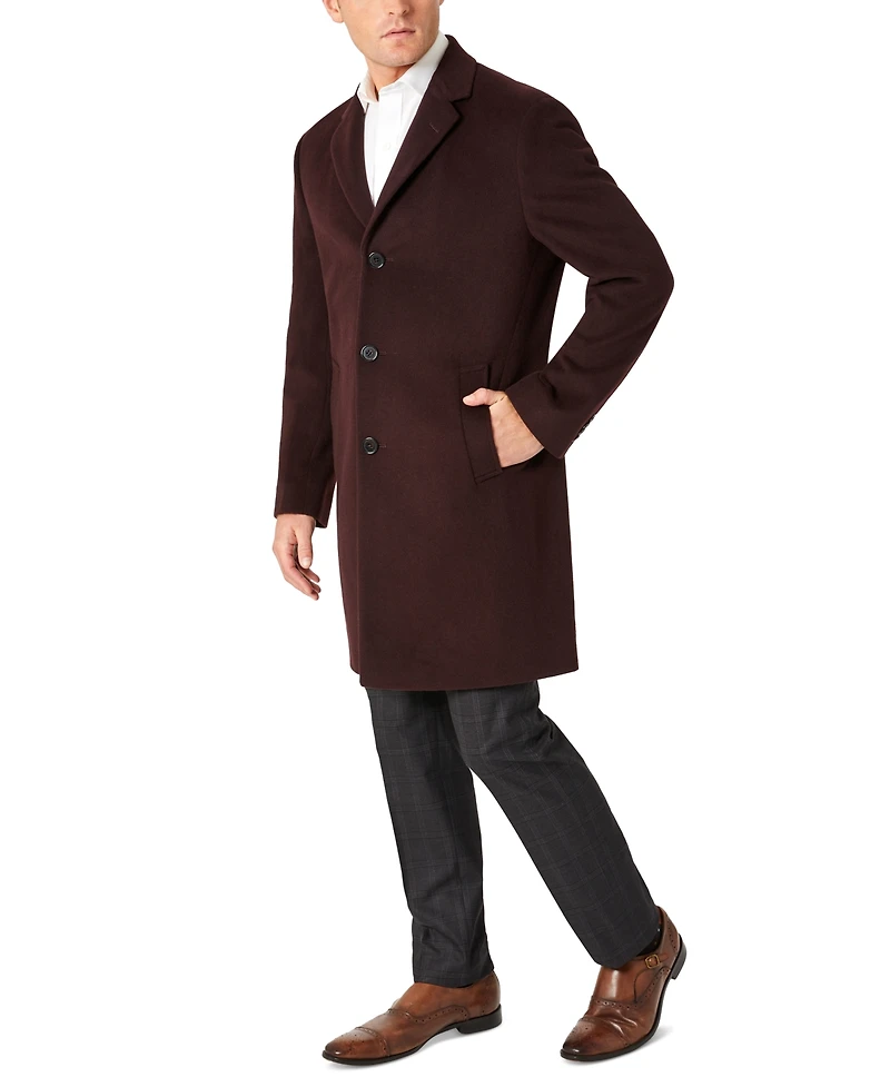 Kenneth Cole Reaction Men's Single-Breasted Classic Fit Overcoat