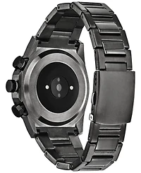 Citizen Men's Cz Smart Hybrid Hr Grey Ion-Plated Stainless Steel Bracelet Smart Watch 44mm