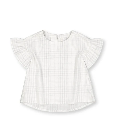 Hope & Henry Baby Girls Short Ruffle Sleeve Top
