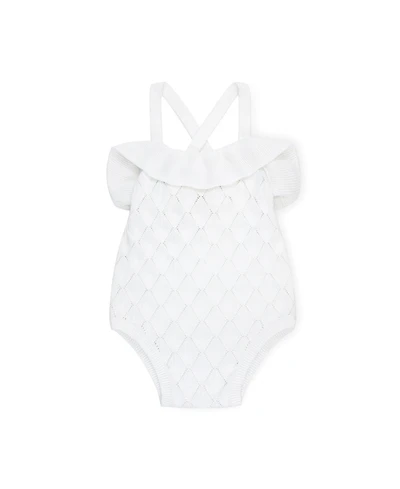 Hope & Henry Baby Girls Ruffle Shortie Sweater Romper