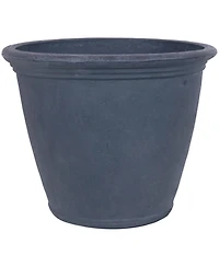 Anjelica 24" Outdoor Double-Walled Polyresin Planter with Uv-Resistant Slate Finish