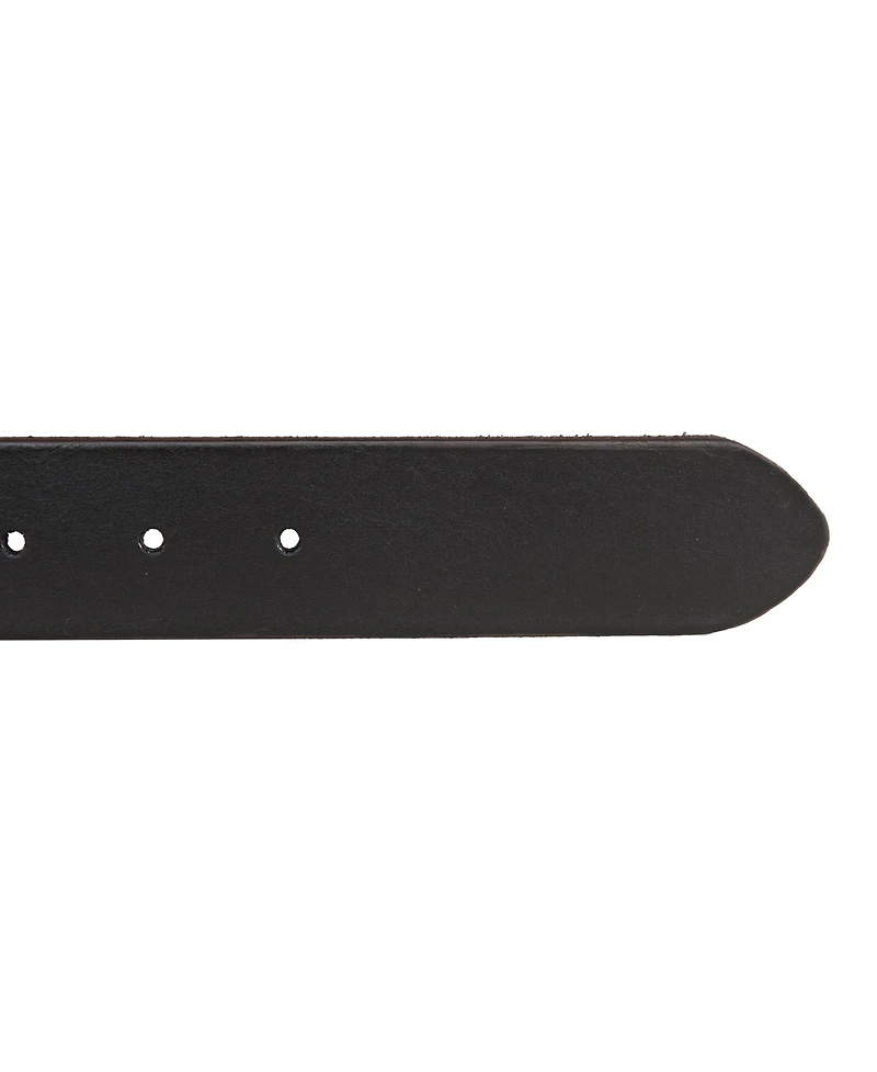 Lucky Brand Men's Leather Jean Belt with Roller Buckle and Rivets