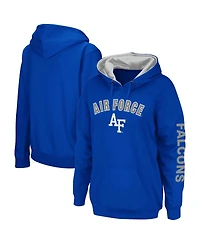 Women's Colosseum Royal Air Force Falcons Loud and Proud Pullover Hoodie