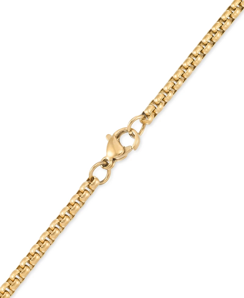 Legacy for Men by Simone I. Smith Crystal Angel Disc 24" Pendant Necklace in Gold-Tone Ion-Plated Stainless Steel