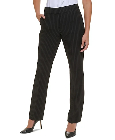 Tommy Hilfiger Women's Striped Sutton Straight-Leg Trousers