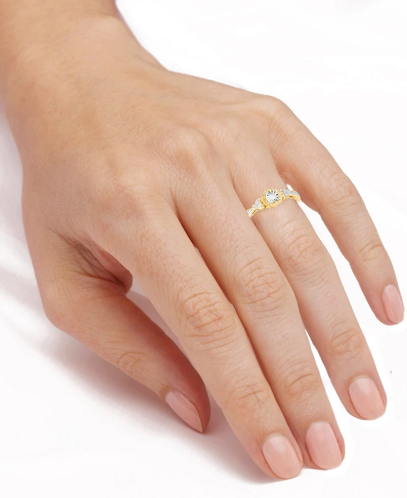 Diamond Promise Ring (1/10 ct. t.w.) 14k Gold-Plated Sterling Silver