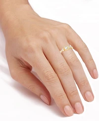 Diamond Promise Ring (1/10 ct. t.w.) 14k Gold-Plated Sterling Silver