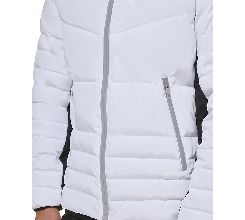 Kenneth Cole Men's Mixed Quilted Puffer Jacket
