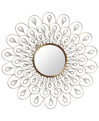 Empire Art Direct 'Flower Burst' Bling Round Wall Mirror, 36" x 36"